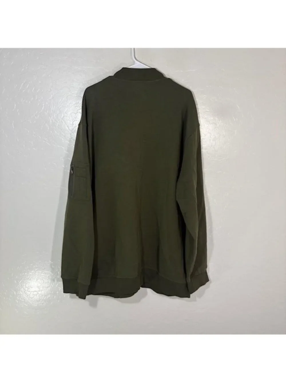 Polo Ralph Lauren Jacket Mens Big 3XLT Olive Green Bomber Full Zip Logo Pocket